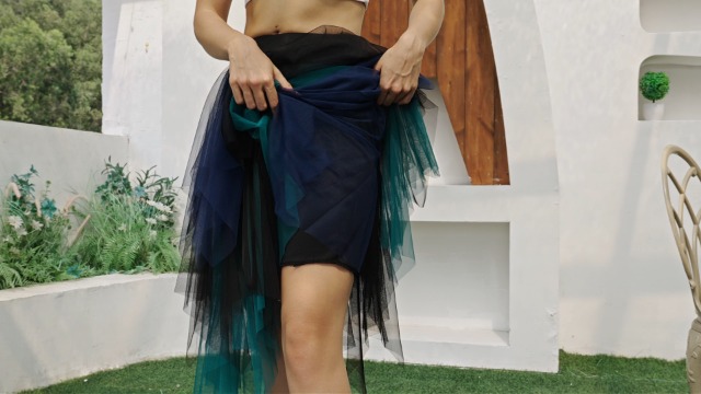Amazon.com: Women's Tulle Skirt A-Line High Low Asymmetrical 3